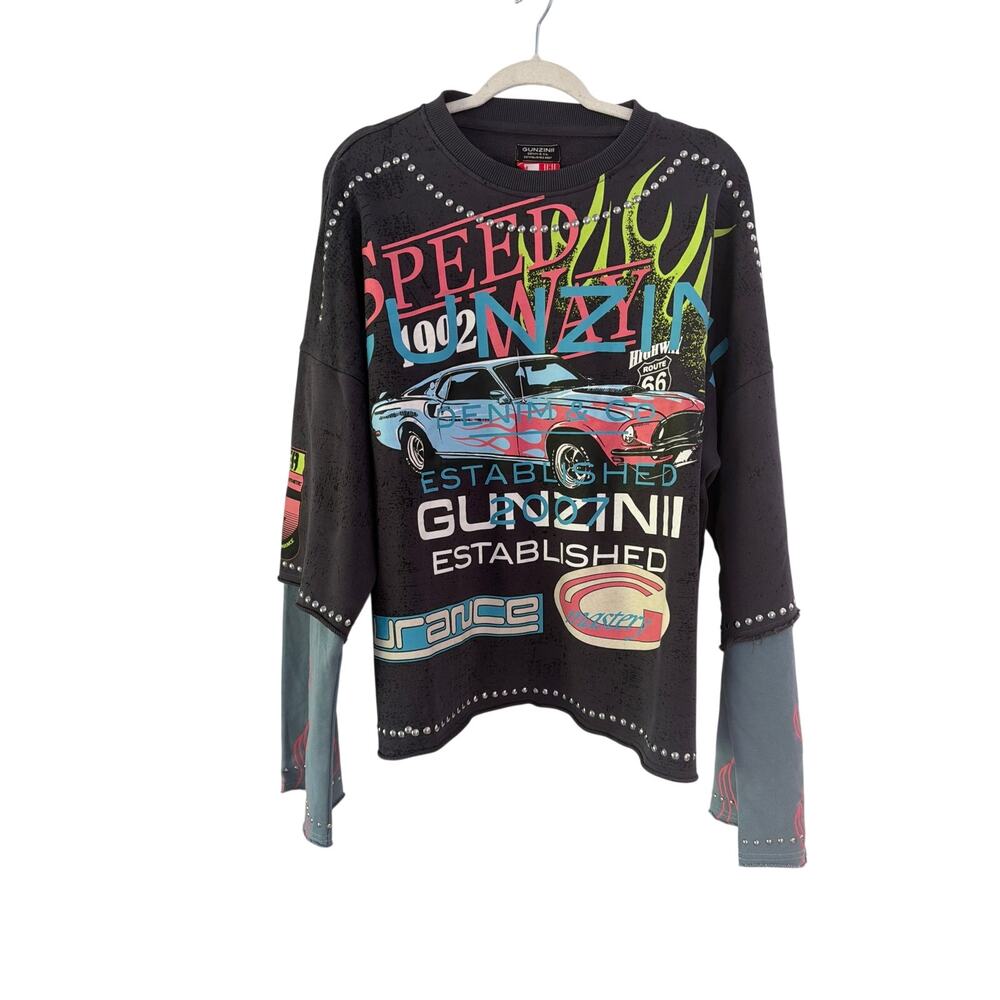 GUNZINII LONG SLEEVE TOP over sized M New